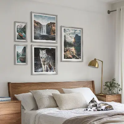 Bildergalerie-Set für die Wand mit Motiven von Naturlandschaften und Tierwelt