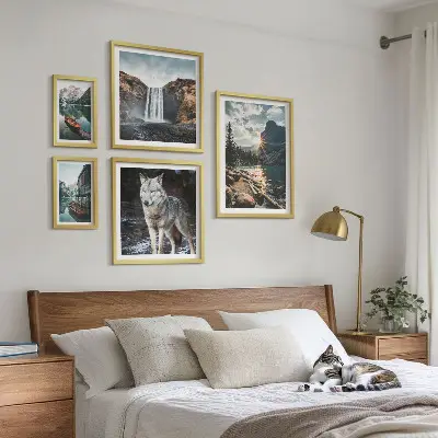 Bildergalerie-Set für die Wand mit Motiven von Naturlandschaften und Tierwelt