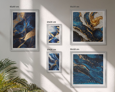 Bildergalerie-set für die wand Abstrakte blaue Muster