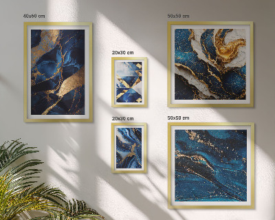 Bildergalerie-set für die wand Abstrakte blaue Muster