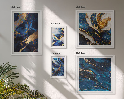 Bildergalerie-set für die wand Abstrakte blaue Muster