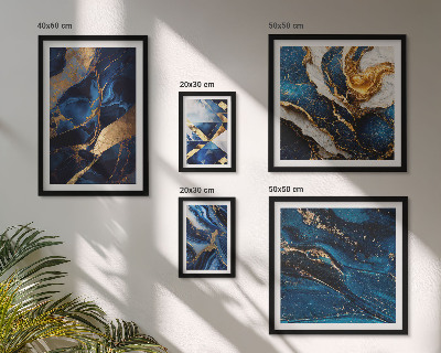 Bildergalerie-set für die wand Abstrakte blaue Muster