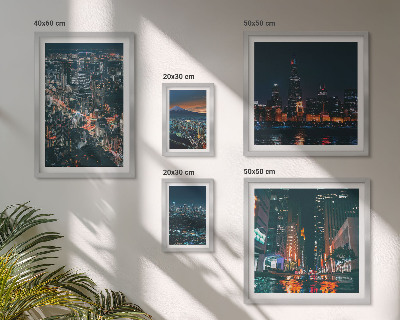 Bildergalerie-set für die wand Nachtansichten moderner Städte