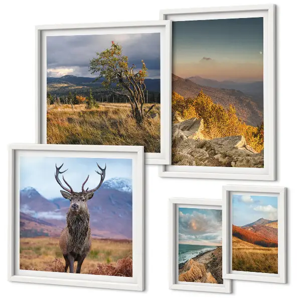 Wandbilder-Set Bergwildnislandschaften modernes Design