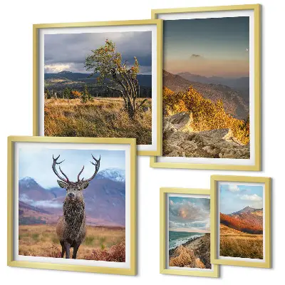 Wandbilder-Set Bergwildnislandschaften modernes Design