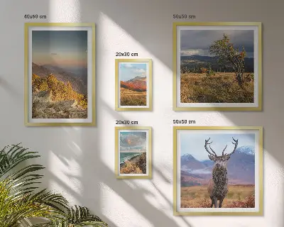 Wandbilder-Set Bergwildnislandschaften modernes Design