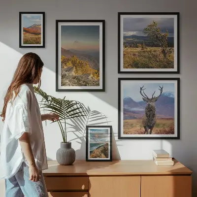 Wandbilder-Set Bergwildnislandschaften modernes Design