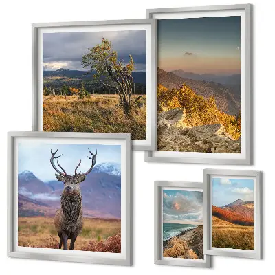 Wandbilder-Set Bergwildnislandschaften modernes Design