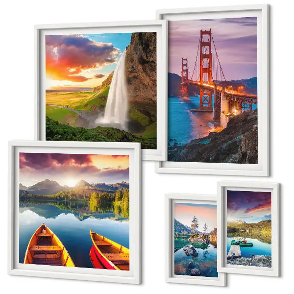 Bildergalerien-Set für die Wand Landschaften und Naturbrücken aus den USA