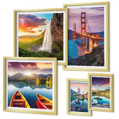 Bildergalerien-Set für die Wand Landschaften und Naturbrücken aus den USA