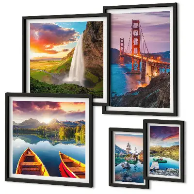 Bildergalerien-Set für die Wand Landschaften und Naturbrücken aus den USA