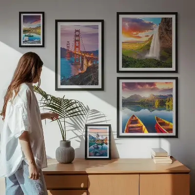Bildergalerien-Set für die Wand Landschaften und Naturbrücken aus den USA