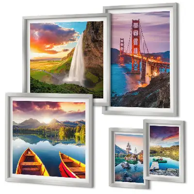 Bildergalerien-Set für die Wand Landschaften und Naturbrücken aus den USA