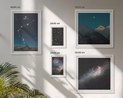 Bilderset fürs Sofa mit kosmischen Galaxienlandschaften