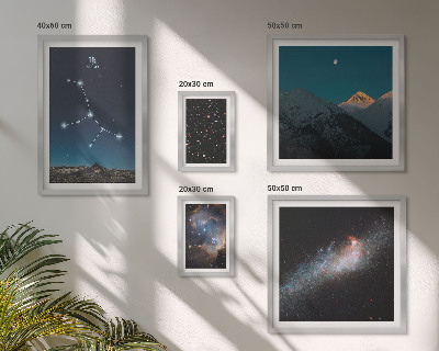 Bildergalerie-set für die wand Kosmische Landschaften bei Nachtsternen