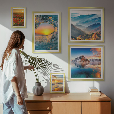 Bilderset fürs sofa Naturlandschaften Meer Berge Blumen