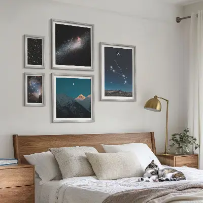 Bildergalerie-Set für die Wand mit kosmischen Ansichten von Galaxien