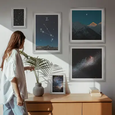 Bildergalerie-Set für die Wand mit kosmischen Ansichten von Galaxien