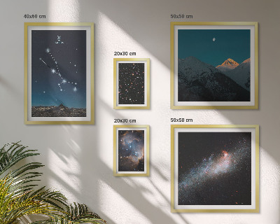 Modernes wandbilder-set Kosmische Sternenlandschaften bei Nacht