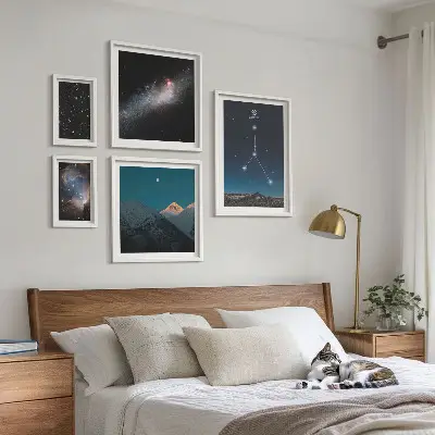 Bildergalerie-Set für die Wand mit Motiven des kosmischen Nachthimmels