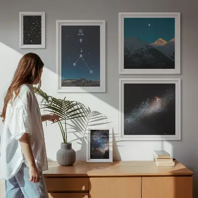 Bildergalerie-Set für die Wand mit Motiven des kosmischen Nachthimmels