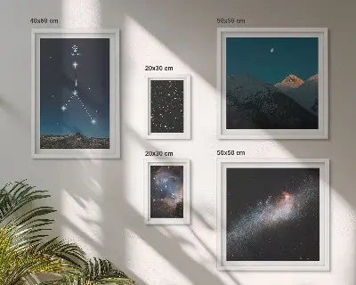 Bildergalerie-Set für die Wand mit Motiven des kosmischen Nachthimmels