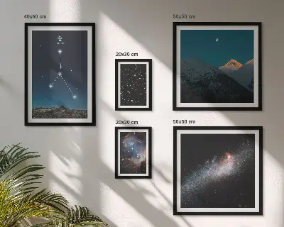 Bildergalerie-Set für die Wand mit Motiven des kosmischen Nachthimmels