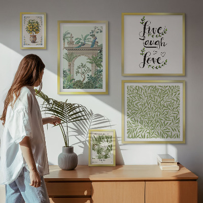 Bildergalerie-set für die wand Pflanzenmotive, Boho-Akzente