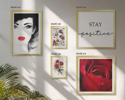 Bildergalerie-Set für die Wand Vintage-Frauenporträts mit Blumenmotiven