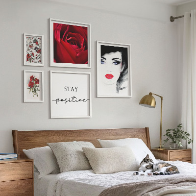 Bildergalerie-set für die wand Vintage-Frauenporträts mit Blumen