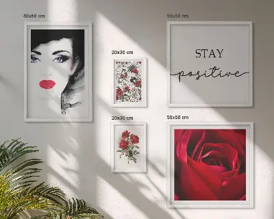 Bildergalerie-Set für die Wand Vintage-Frauenporträts mit Blumenmotiven