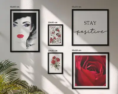 Bildergalerie-Set für die Wand Vintage-Frauenporträts mit Blumenmotiven