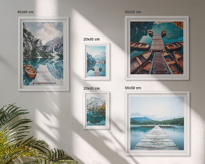 Modernes wandbilder-set Berglandschaften Wasserwege