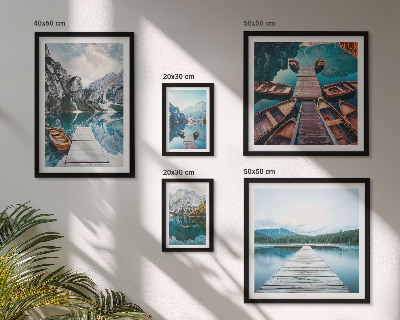 Modernes wandbilder-set Berglandschaften Wasserwege