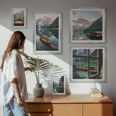 Bildergalerie-set für die wand Seen, Berge, Boote, Landschaften