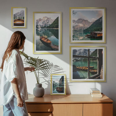 Bildergalerie-set für die wand Seen, Berge, Boote, Landschaften