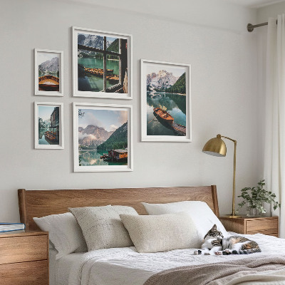 Bildergalerie-set für die wand Seen, Berge, Boote, Landschaften