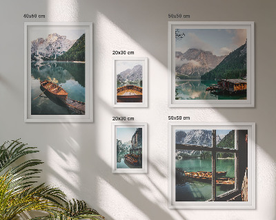 Bildergalerie-set für die wand Seen, Berge, Boote, Landschaften