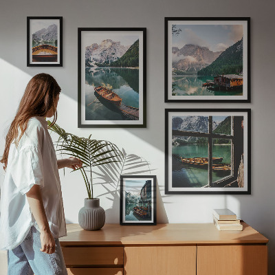 Bildergalerie-set für die wand Seen, Berge, Boote, Landschaften