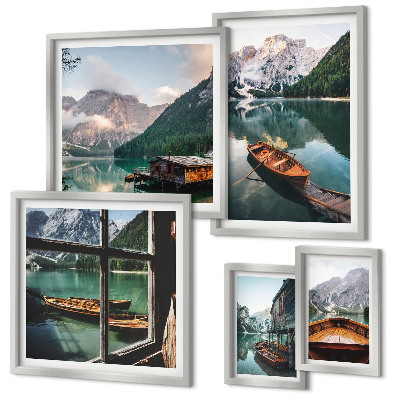 Bildergalerie-set für die wand Seen, Berge, Boote, Landschaften