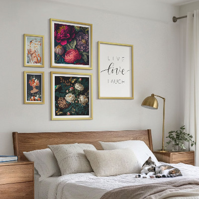 Bildergalerie-set für die wand Motivierende Slogans mit Blumenmotiv