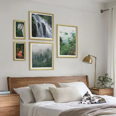 Bilderset fürs Sofa mit Motiven aus Natur, Wildtieren und Landschaften
