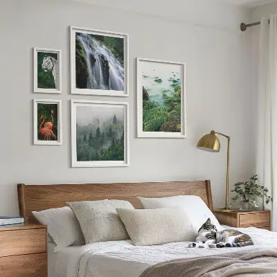 Bilderset fürs Sofa mit Motiven aus Natur, Wildtieren und Landschaften