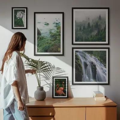 Bilderset fürs Sofa mit Motiven aus Natur, Wildtieren und Landschaften