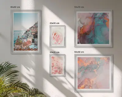 Bildergalerie-Set für die Wand mit romantischen rosa Landschaften