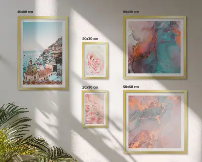 Bildergalerie-Set für die Wand mit romantischen rosa Landschaften
