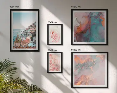 Bildergalerie-Set für die Wand mit romantischen rosa Landschaften