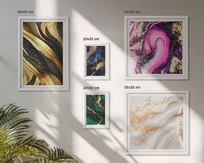 Bildergalerie-Set für die Wand mit abstrakten modernen Mustern