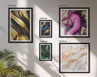 Bildergalerie-Set für die Wand mit abstrakten modernen Mustern
