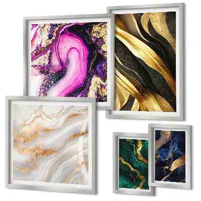 Bildergalerie-Set für die Wand mit abstrakten modernen Mustern
